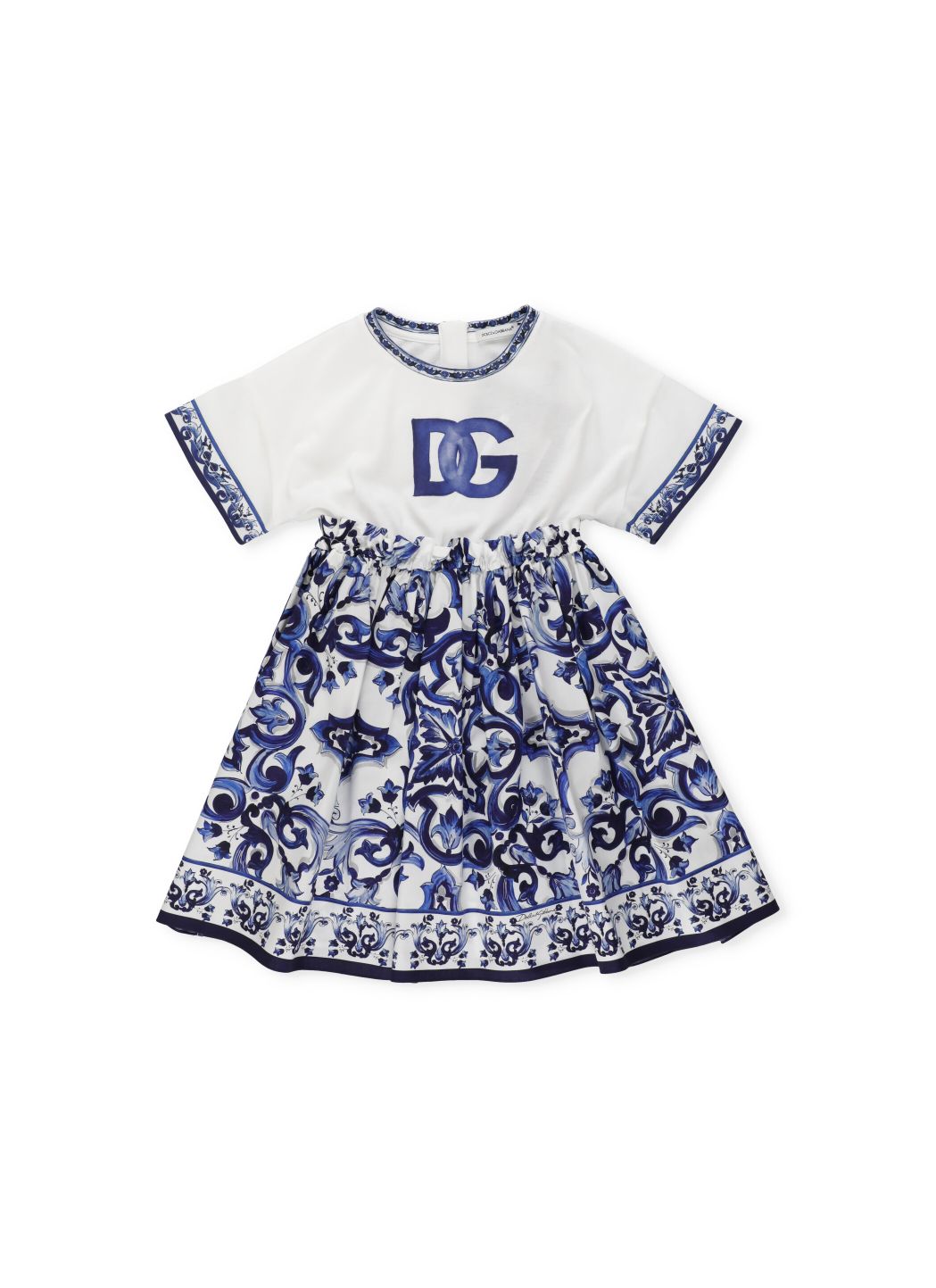 Dress with logo and print