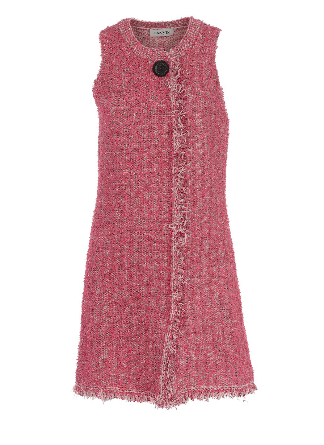 Cotton blend dress with lurex details