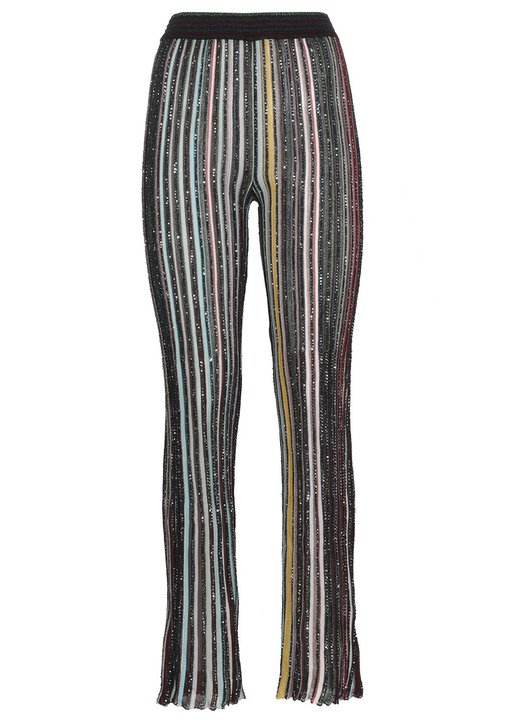 Striped trousers with sequin