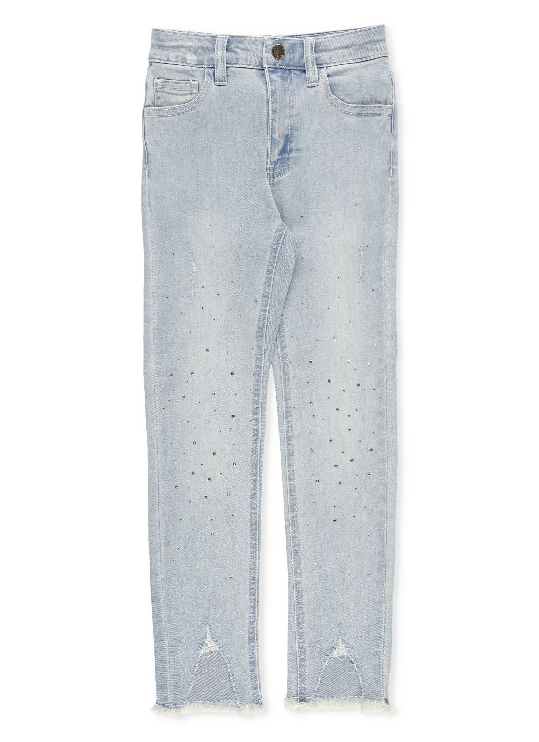 Cotton jeans with strass