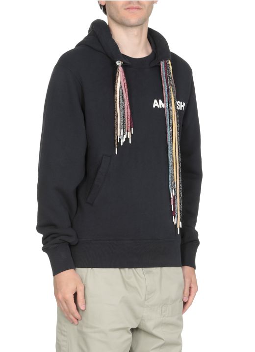 Multicolor drawstring hoodie