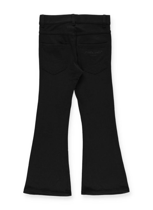 Stretch trousers with embroidery