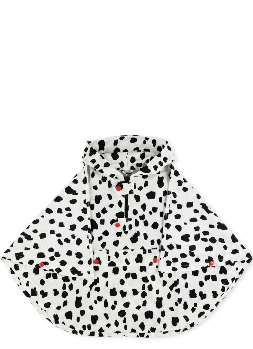 Waterproof cape with spotted print