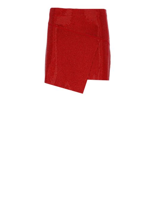 Mini skirt with rhinestones