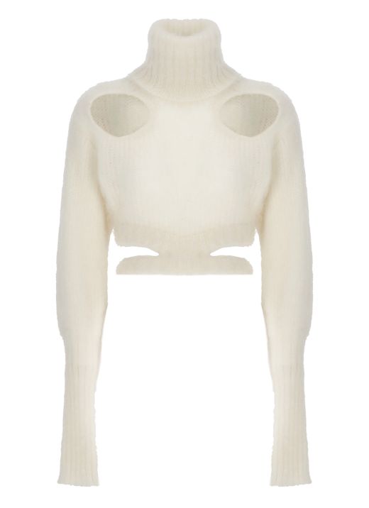 Mohair cut-out sweater