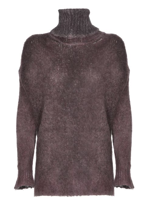 Reversible alpaca sweater