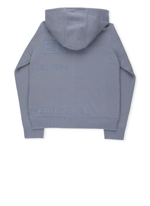 Horseferry print wool hooded sweatshirt