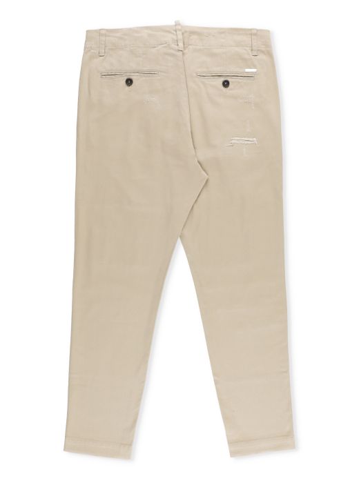 Cotton pants with patches