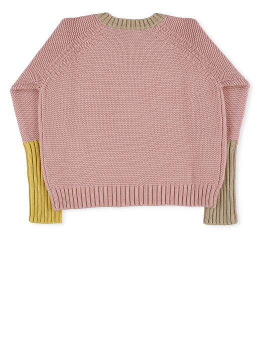 Cotton color-block sweater