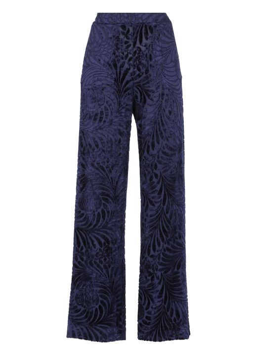 Pants with velvet details