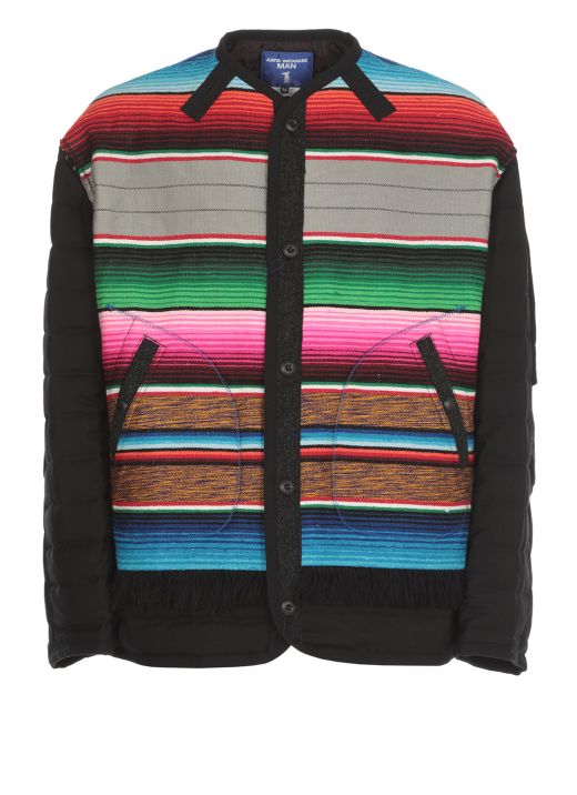 Padded jacket with stripes