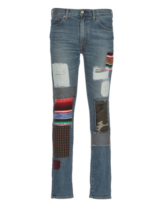 Jeans with patchwork