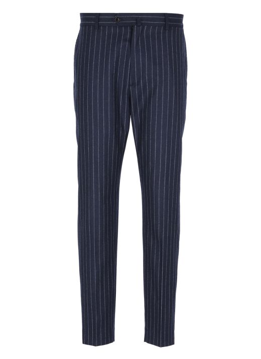 Pinstriped trousers