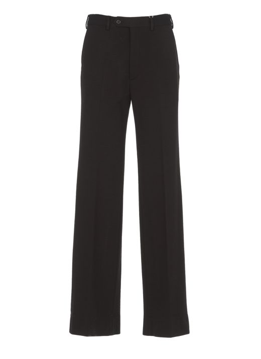 Flared wool trousers