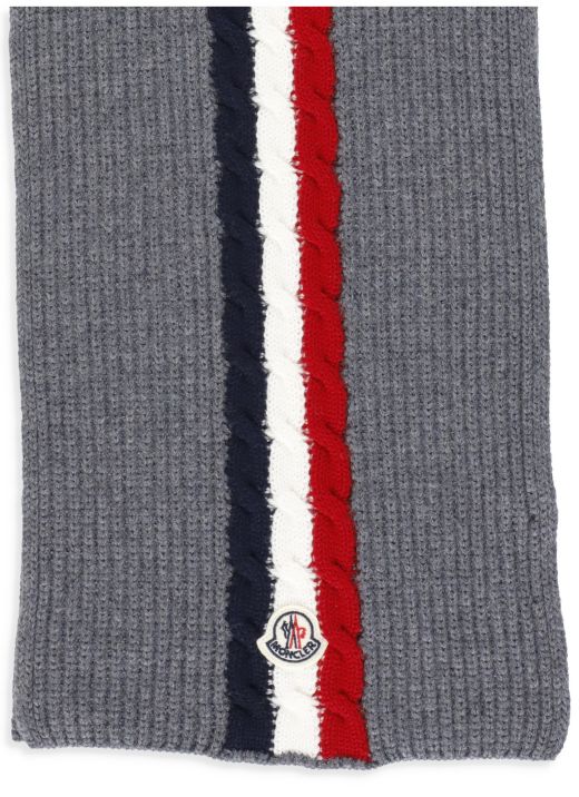 Logo knitted scarf