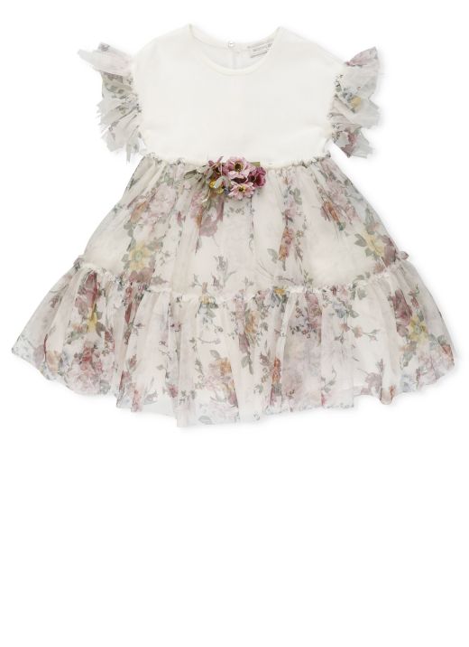 Tulle dress with flowers boquet