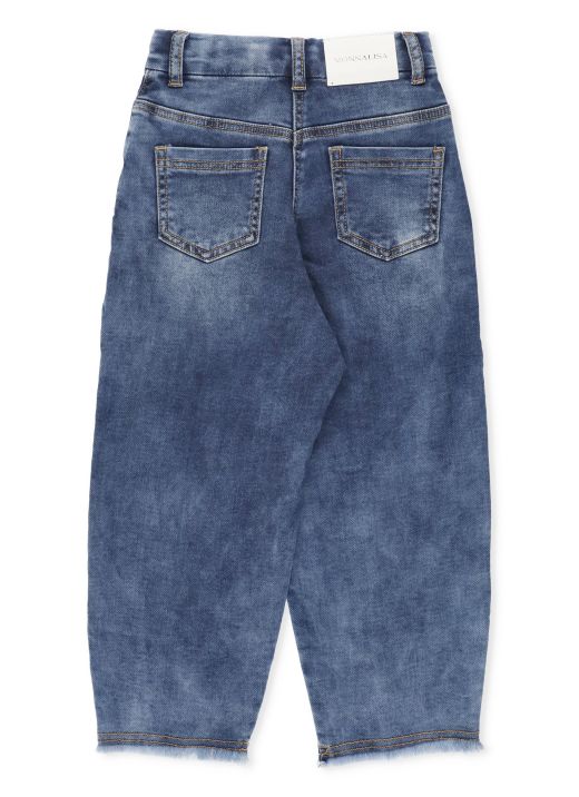 Embroidered denim jeans