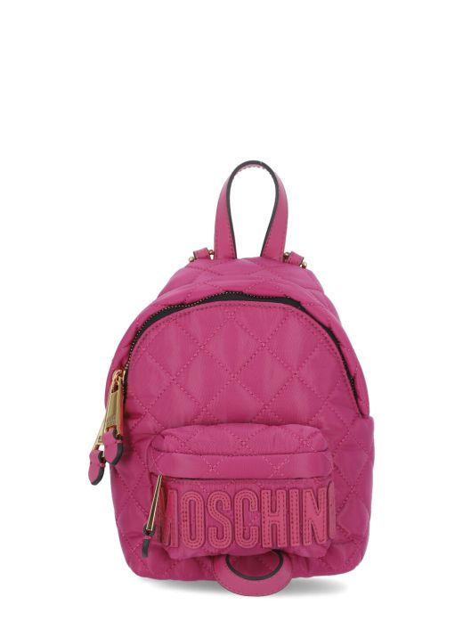 Quilted logoed mini backpack