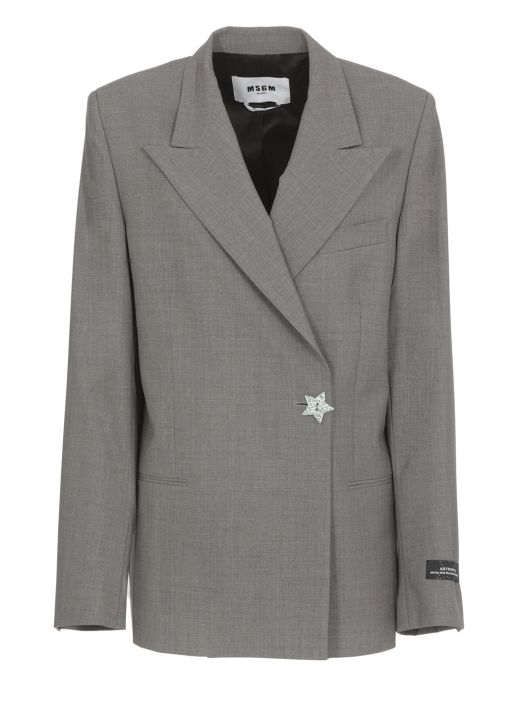 Wool double breasted blazer