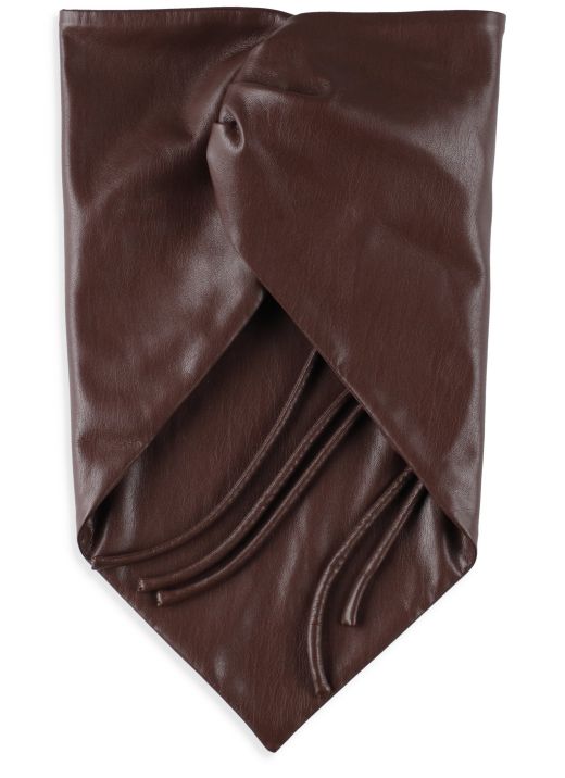 Eco-leather triangle scarf