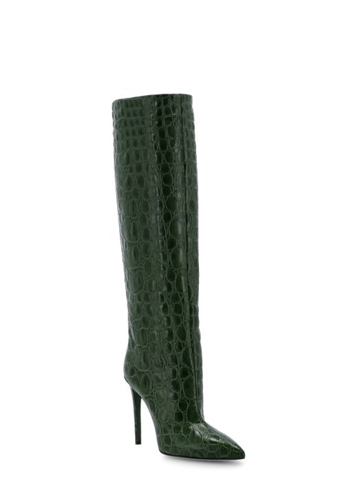 Boots with crocodile effect