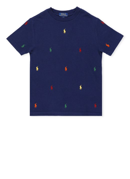 Cotton t-shirt with embroideries