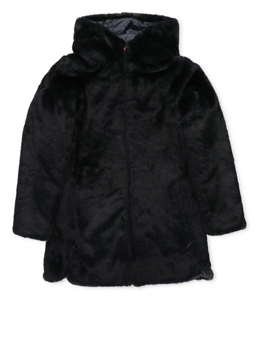Flora eco-fur reversible padded jacket