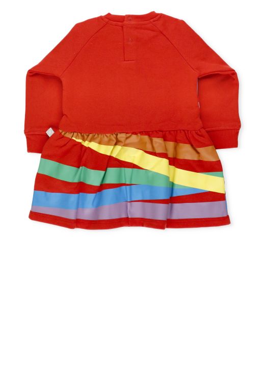 Dress with rainbow face print