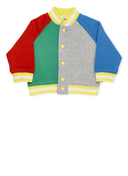 Bomber jacket with color blocks