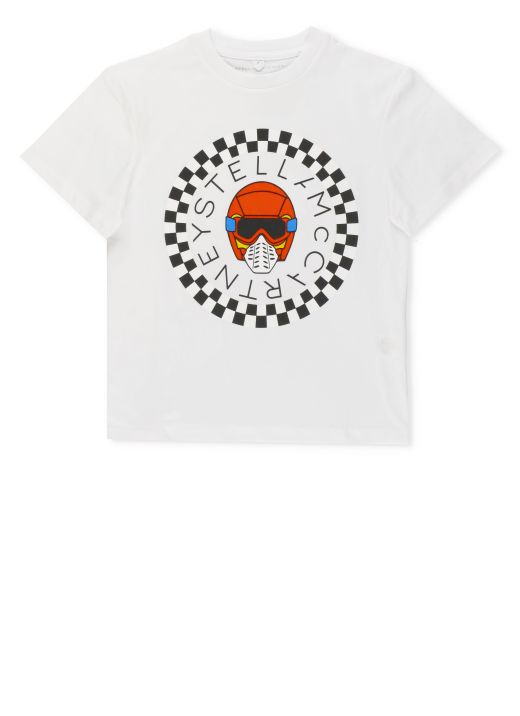 T-shirt with logo and helmet print