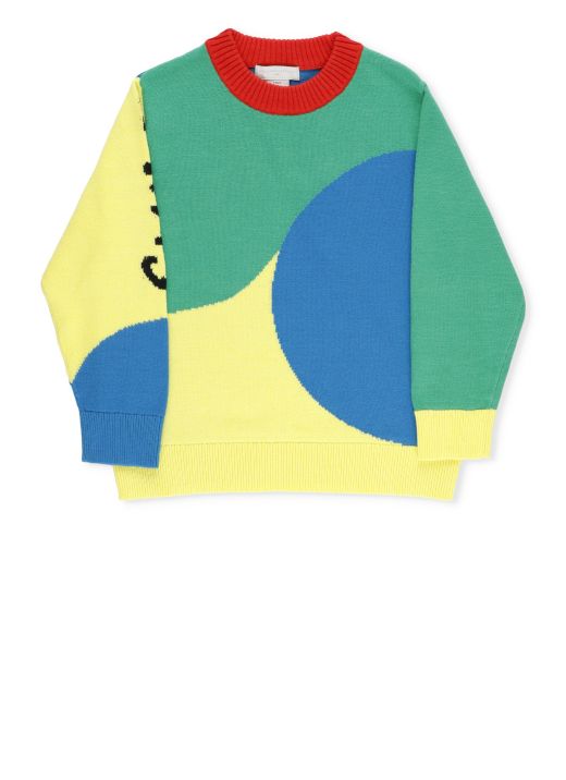 Sweater with color blocks