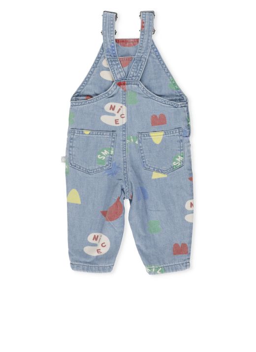 Dungarees with shapes print