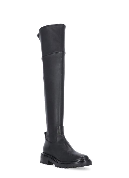 Utility over the knee leather boots