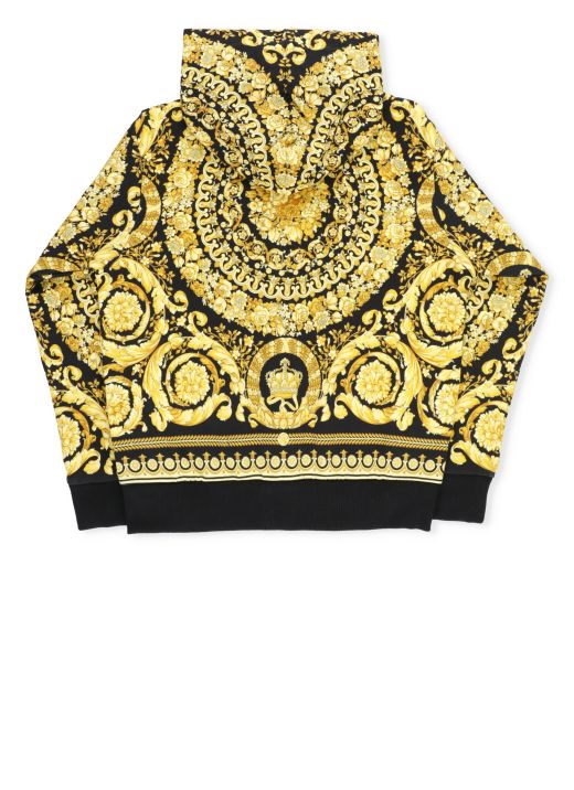 Hoodie with Baroque print