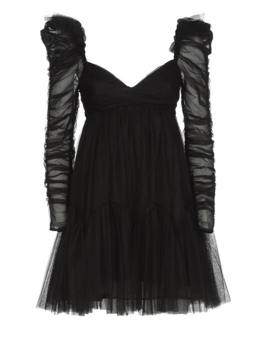 Ruched tulle dress