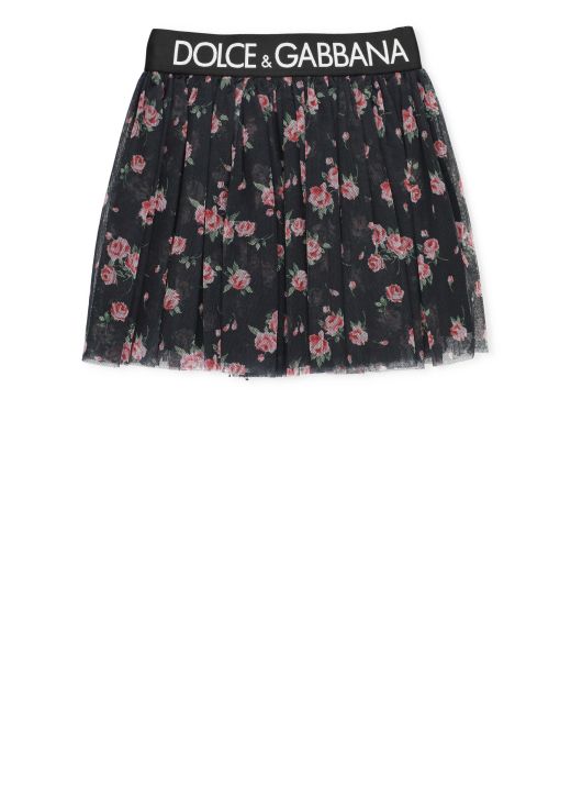 Tulle skirt with print