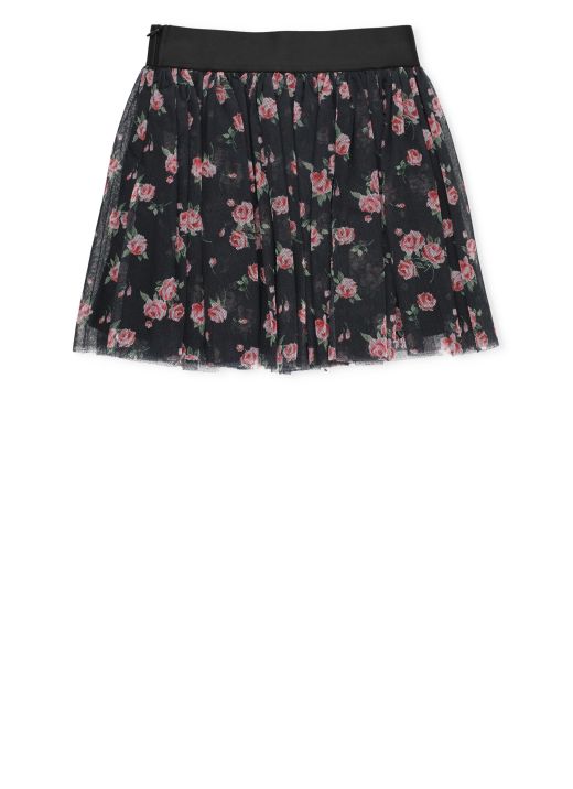 Tulle skirt with print