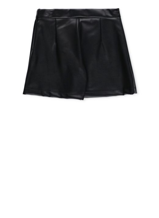 Synth leather skort