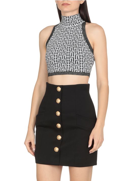 Bicolor cropped top
