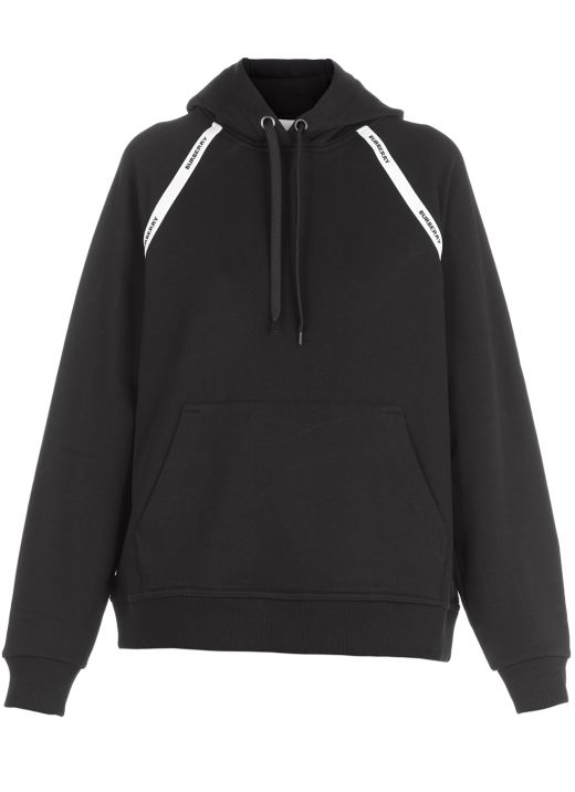 Oversize hoodie with loged ribbons