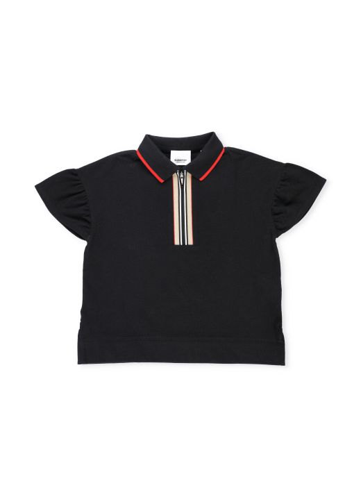 Polo shirt with striped pattern
