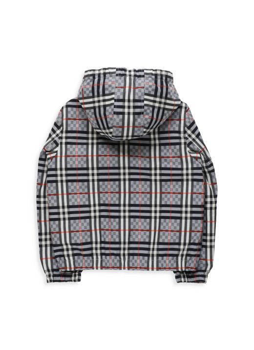 Reversible jacket with check pattern