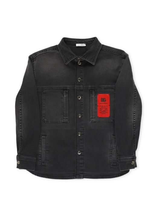 Jeans shirt with patch