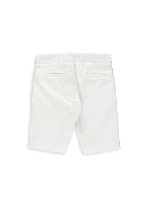 Bermuda shorts with loged bends