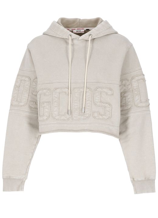 Cropped hoodie with logo
