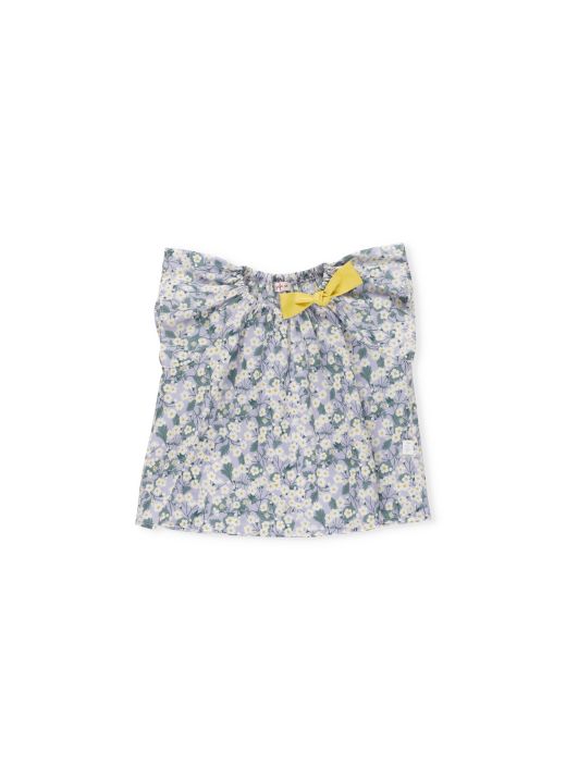 Liberty Fabric floral top with bow