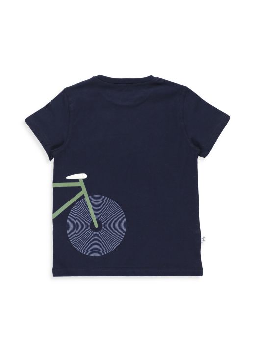 T-shirt con stampa bicicletta