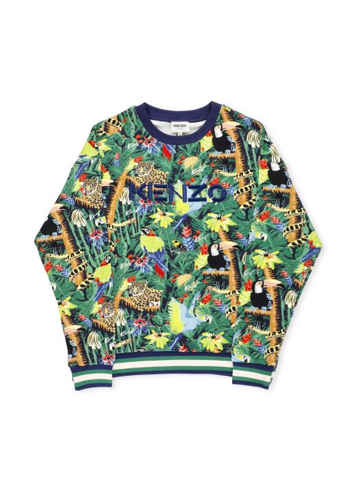 Tropical print sweatshirt