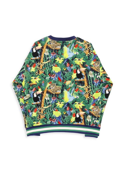 Tropical print sweatshirt