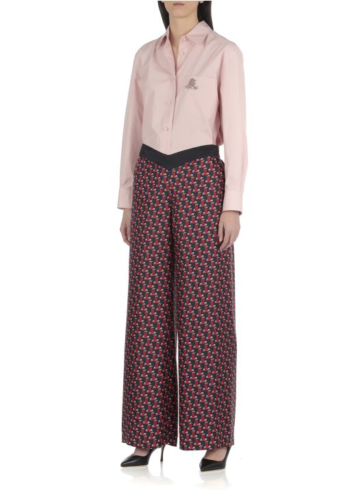 Silk trouser with print